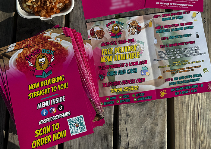 Spud Box Print Materials designed by Metcalf Media