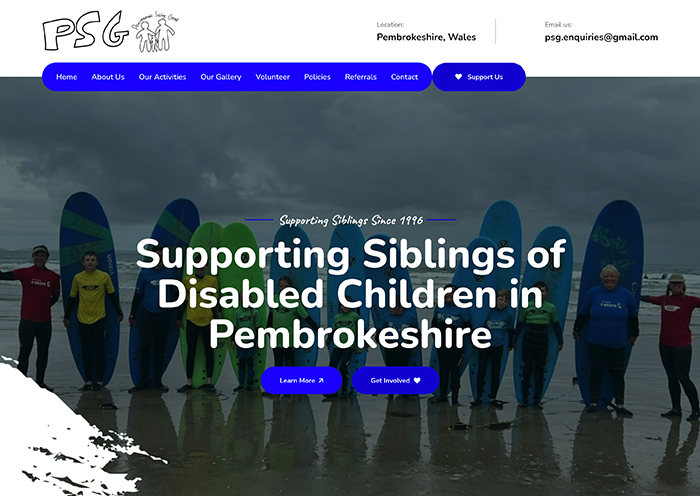 Pembrokeshire Sibling Group Website Preview